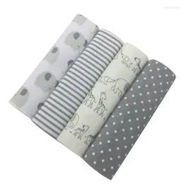 Blankets Color 4PCS/PACK Cotton Supersoft Flannel Receiving Born Baby Blanket Swaddle Bedsheet 76 76CM