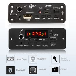 2*3W Amplifier DIY MP3 Decoder Board DC 10W Bluetooth Music Player Car FM Radio Module Microphone TF USB Handsfree Call Record