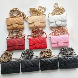 wallets woman designer brand Luxury cc wallets Holders for women purse card holders fold flap classic pattern caviar lambskin black woman small mini wallet