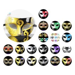 Party Mask Masks Venetian Masquerade Halloween Y Carnival Dance Cosplay Fancy Wedding Gift Mix Colour Drop Delivery Events Supplies Dhery