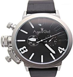 Men039s Classic Automatic Self Wind Mechanical U Silver Stainless Steel Black Rubber Strap Left Hook Big 50mm Boat Watch Wristw8862163