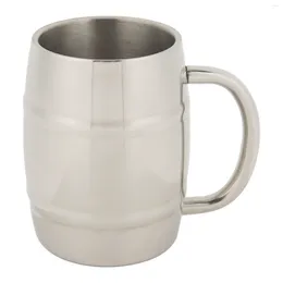 Mugs Coffee Mug Tea Easy Maintenance Stainless Steel Double Layer Handle Design For Kitchen