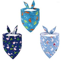 Dog Apparel Flamingo Bandanas Large Pet Scarf Bandana For Cotton Washable Bow Ties Collar Cat Accessories