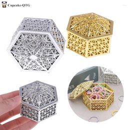 Gift Wrap 1pc Plastic Hexagon Candy Box Wedding Vintage Chocolate Treat Boxes 7 4 Cm(D H)