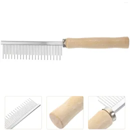 Dog Apparel Cat Grooming Comb Metal Accessory Supply Dress Hair Wear-resistant Pet Wooden Dematting Dogs