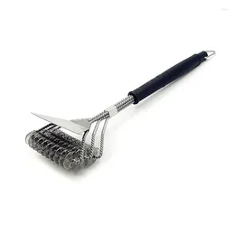 Tools Cleaning Brush For BBQ Grill Clean Kit Stainless Steel Cooking Kitchen Accessories