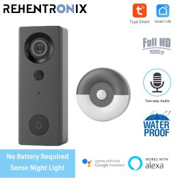 Doorbells Smart Home WiFi Wired Video Doorbell 1080P HD Tuya Doorbell with Security Camera TwoWay Talk Support Alexa Google Home Doorbell