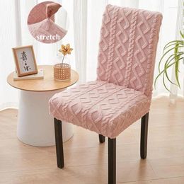 Chair Covers Jacquard Cover Thick Soft Seat Slipcovers Washable Stretch Case Protector For Kitchen Dining Room Wedding Home