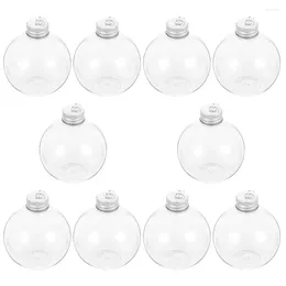 Vases Christmas Spherical Bottle Drink Containers Lids Transparent Juice Bottles Storage Caps Yoghourt Decorations