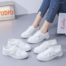 Casual Shoes Women Flats Fashion White Pu Leather Sneakers Woman Spring Summer Outdoor Sports Non-slip Running Loafers