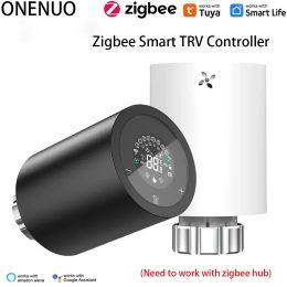 Kits ONENUO Tuya Zigbee Intelligent Radiator Actuator App Control Thermostatic Radiator Valve Temperature Controller Support Alexa