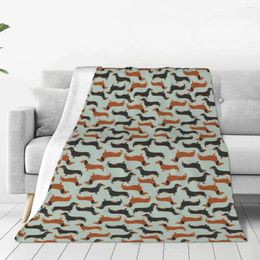 Blankets Dachshund Blanket Flannel Throw Soft Warm Manga For Living Room Bedroom Sofa Home Decor Gift Kids Adult