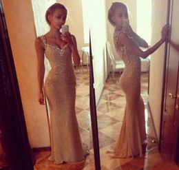 On Luxury Bling Bling 2017 Prom Dresses Sexy Sweetheart Long Crystal Beaded Sequins Corset Mermaid Sheer Tulle Shiny Prom Dre5316473