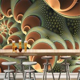 Wallpapers Milofi Luxury Flower Fractal Bar KTV Tooling Background Wall Paper Mural