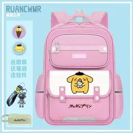 School Bags Pom Purin Cartoon Cute Bag Female Student Children Large Capacity Spine Protection Girl's Backpack