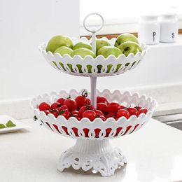 Plates Household Multi-layer Fruit Plate Table Bowl Creative Modern Nordic Style Snack Basket Tableware WF