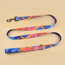 Dog Collars Leash Printing Fantasy Pattern Colourful Pet For Puppy Small Medium Large Dogs