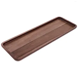 Plates Rectangular Tea Tray Small Wood Pallet Set Wooden Fruit Holder Household Snack Serving Plate Cup Banquet Trim