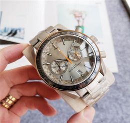 AAA High quality 44MM Luxury Fashion Men039s Watch Automatic mechanical Stainless Steel Case all small needle work with calenda8819790