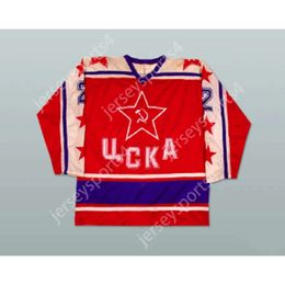 Gdsir Custom VIACHESLAV FETISOV SOVIET RED ARMY HOCKEY JERSEY NEW Top Ed S-M-L-XL-XXL-3XL-4XL-5XL-6XL