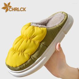 Slippers CHRLCK 2024 Cotton House Women Extra Large Size Slides Men Warm Shoes Plus Non-slip Male