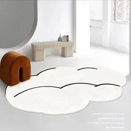 Carpets Soft Plush Cloud Shaped Bedside Carpet Bedroom Rugs Non Slip Floor Mat For Living Room Nursery Baby Play Home Decorative Rug