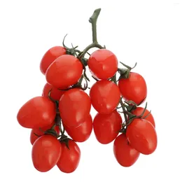 Party Decoration Artificial Tomatoes Simulated Fruit Skewers Foam Fake Props Wedding Decor Cherry