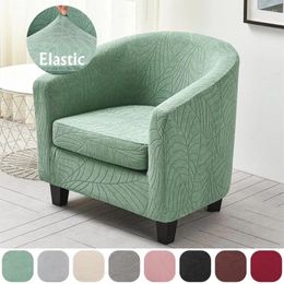 Chair Covers Jacquard Club Tub Sofa Cover Elastic Single Couch Slipcovers With Seat Cushion Armchairs For Living Room Home