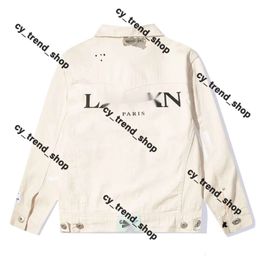 Lanvine Shirt Gal Lavin Mens Designer Shirt Casual Man Womens Lanvins Tees Hand-painted Ink Splash Graffiti Letters Loose Short-sleeved Round Neck Lanvis Shirt 103