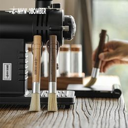 Coffee Protafilter Brush Coffee Grinder Machine Cleaning Brush Horse Hair Wood Dusting Brush Cleaning Coffee Tools For Barista 240327