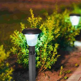 Garden Decorations 8 Pcs Ground Cone Path Light Stakes Replacement For Solar Lights And Lawn Lamp Plastic Spike Accessories