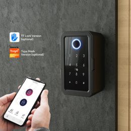 Lock Remote Access Metal Smart Key Lock Box TTLOCK and TUYA Fingerprint Digital Code App portable Safe Security Boxes