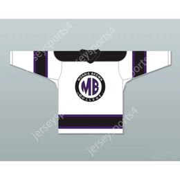 Gdsir Custom LAWRENCE MARTIN PAYNE 23 MORRIS BROWN COLLEGE WHITE HOCKEY JERSEY NEW Top Ed S-M-L-XL-XXL-3XL-4XL-5XL-6XL