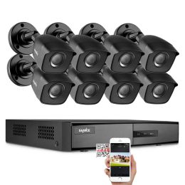 System SANNCE 8CH DVR 1080N CCTV System Video Recorder 2/4/8 PCS 2MP Home Security Waterproof Night Vision Camera Surveillance Kits