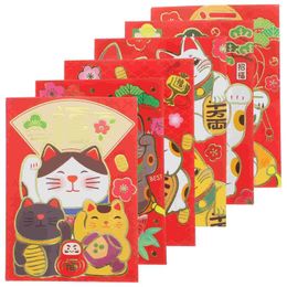 Gift Wrap 24 Pcs Chinese Wedding Red Envelopes Bag Cartoon Money For Cash Pocket Paper Party