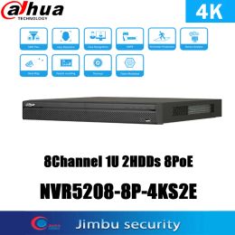 Recorder Dahua NVR 8CH 4K NVR52088P4KS2E 8POE P2P 4K Smart H.265 AI szukaj wykrywanie twarzy wideo CCTV nadzoru rejestrator