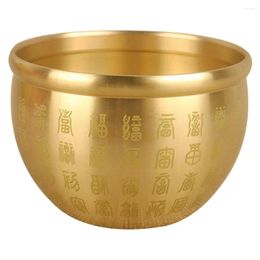 Bowls Pure Copper Bowl Office Desk Decorations Offering Chinese Fortune Basin Centerpiece Wealth