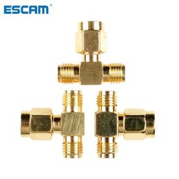 SMA Male to Two SMA Female Triple T RF Adapter Connector 3 Way Splitter LW SZUS