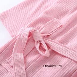 Home Clothing Thin Nightgown (nine Waffle Short For Bathrobe Service El Sleeves) Cotton Women Sleeves Summer Robes