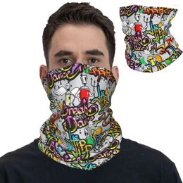 Scarves Hip Hop Graffiti Art Bandana Neck Gaiter Printed Balaclavas Mask Scarf Multifunctional Headband Hiking Unisex Adult Winter