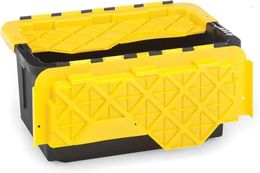 Take Out Containers Gallon Tough Flip Lid Plastic Storage Container Black And Yellow (Pack Of 6) Sushi Food Cont