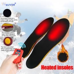 Insoles Orthopaedic Heated Insoles Rechargeable Remote Control Thermal Shoes Pad Foot Warmer Outdoor Work Ideal for Skiing Hunting Hiking