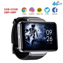 Watches 2022 New DM101 Smart Watch Men 4G Android Dual Camera 2080 mAh Battery Wifi GPS Big Screen Smartwatch for Android iOS PK DM100