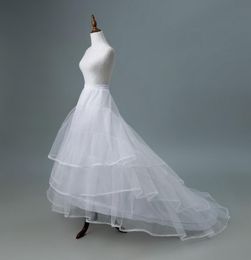 New White Bridal Petticoats Long Wedding Accessories Bridal Petticoast Elastic Waist High Quality Cheap 2308505