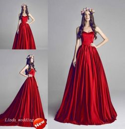 Amazing Hamda Al Fahim Red Evening Dress High Quality Sweetheart Long Women Wear Special Occasion Dress Prom Party Gown2408472