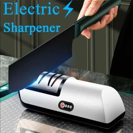 USB Electric Knife Sharpener Automatic Adjustable Rechargable Kitchen Knives Scissor Home Fast Sharpening Tools Grinder 240325