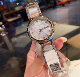 HighQuality Asian Watch Quartz electronic Ladies Watch Calendar Display 34mm White Diamond Dial 42520342055004 Luxury Rose Go9265137