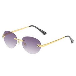 2024 OFF Luxury Designer New Men's and Women's Sunglasses Off frameless metal head Sun fashion sun ocean glasses