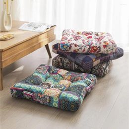 Pillow Flower Printed Round Floor Seat Pad Yoga Tatami Household Chair Protective Sofa Decoration