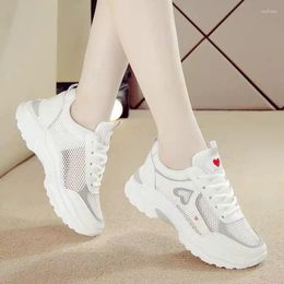 Casual Shoes Lace Up Fashion Women Flats 2024 Summer Mesh Flat Lightweight Comfortable Sneakers For